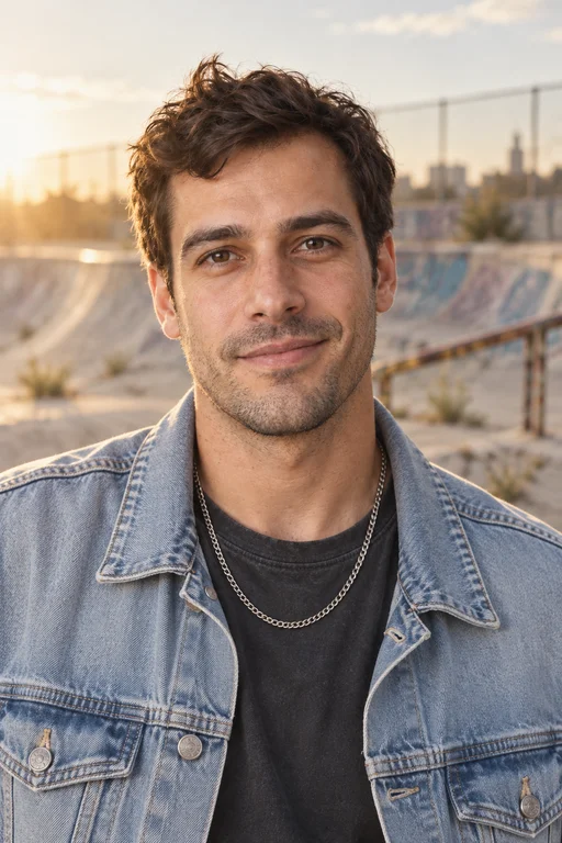 Oliver im Fotoshooting Verlassener Skatepark