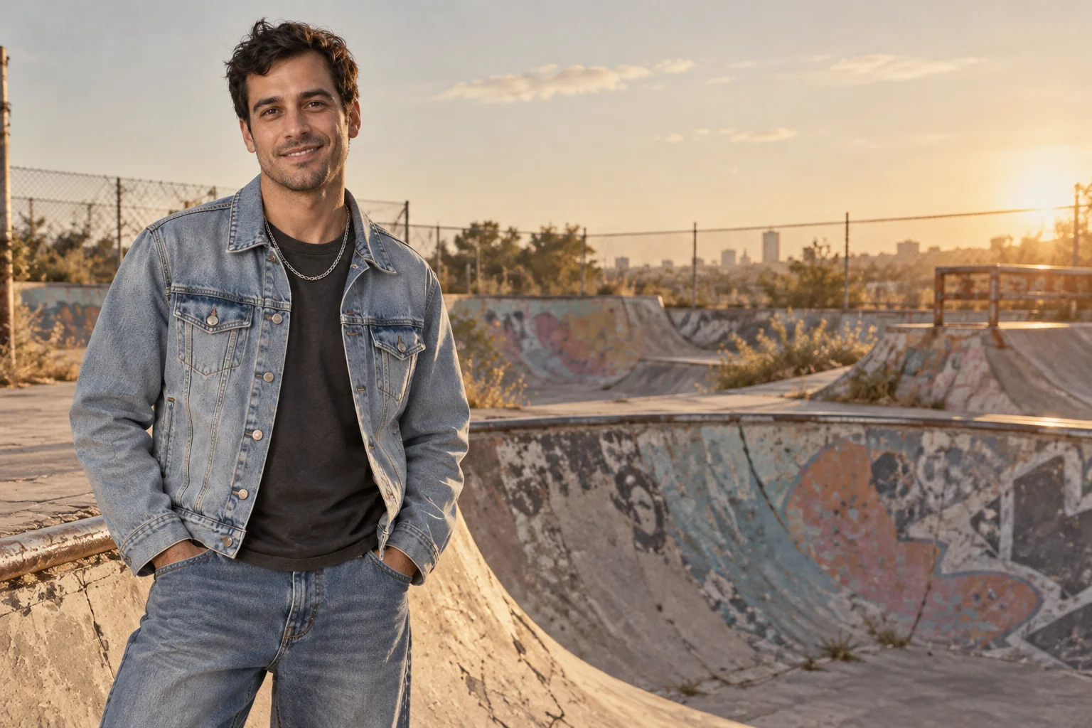 Am Rand der Bowl – Fotoshooting Verlassener Skatepark