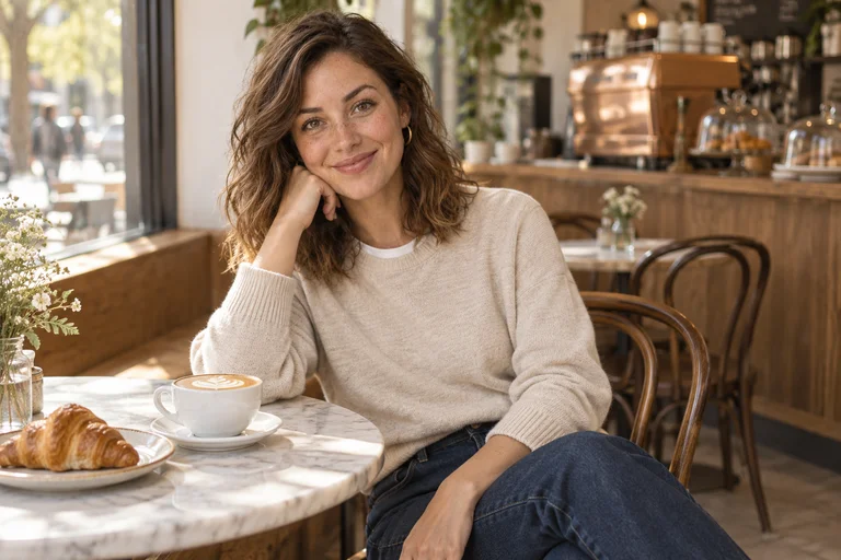 Marble Table – Café Morning photoshoot