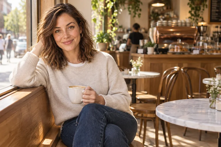 Window Bench – Café Morning photoshoot