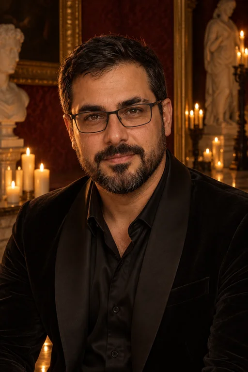Rafael im Fotoshooting Museum bei Kerzenlicht