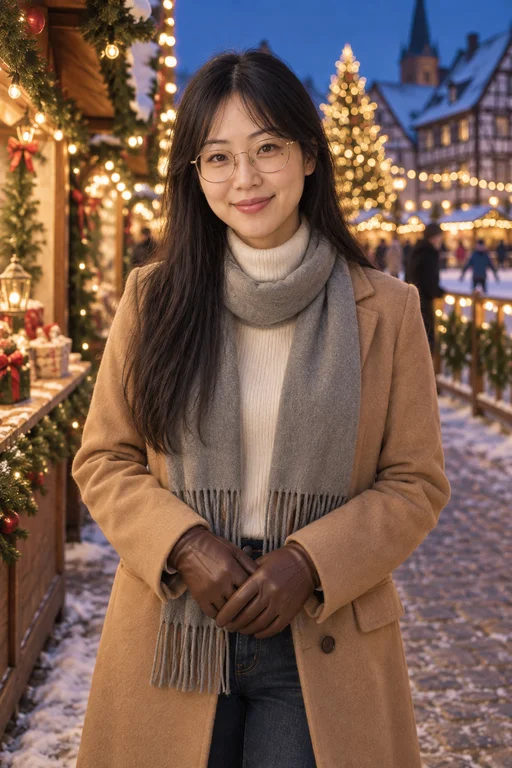 Market Lights Portrait – Christmas Market photoshoot