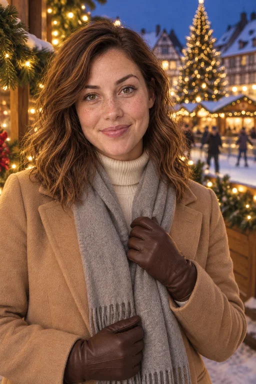 Sophie im Fotoshooting Weihnachtsmarkt