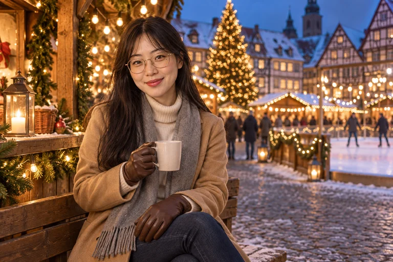 Stall Bench – Christmas Market photoshoot