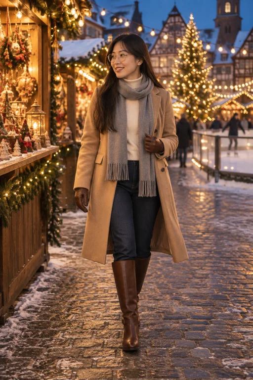 Zwischen den Buden – Fotoshooting Weihnachtsmarkt