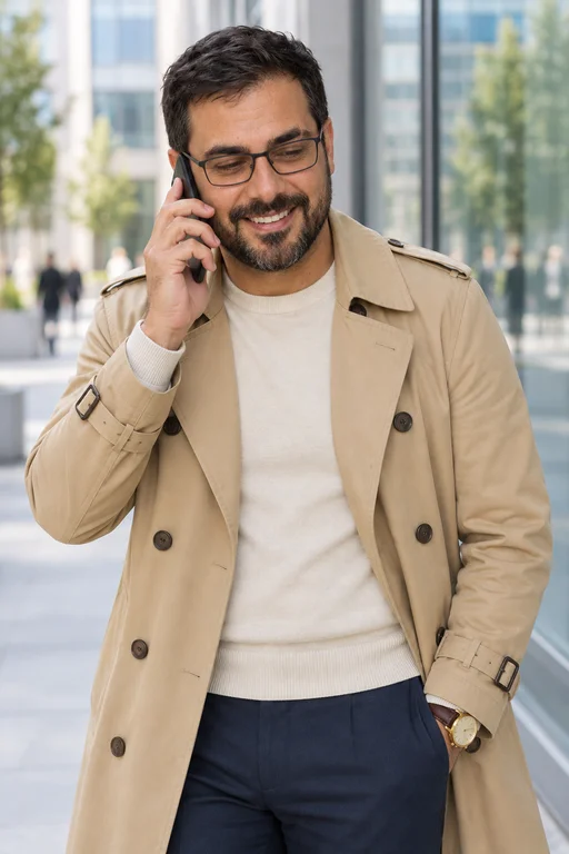 Am Telefon – Fotoshooting City Business