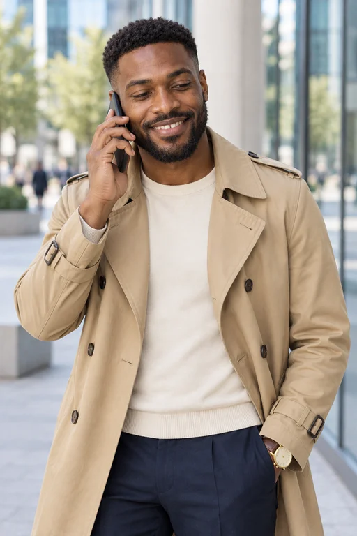 Am Telefon – Fotoshooting City Business