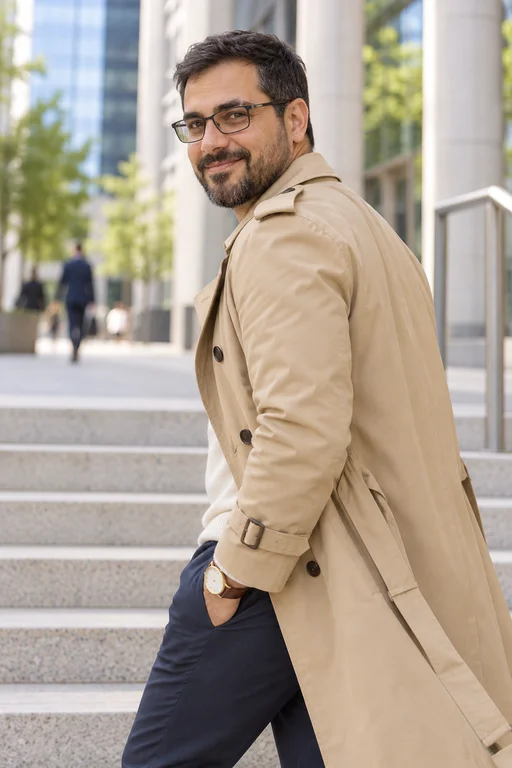 Die Stufen hinauf – Fotoshooting City Business