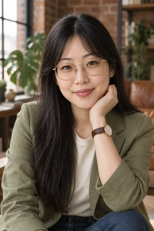 Hana im Fotoshooting Kreativ-Loft