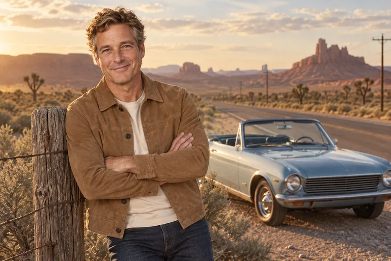 Fence Post Lean – Desert Road Trip photoshoot