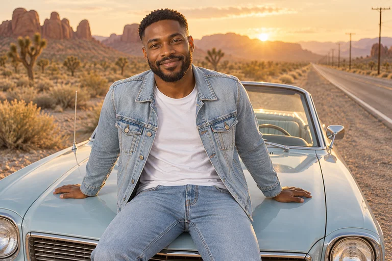 On the Hood – Desert Road Trip photoshoot