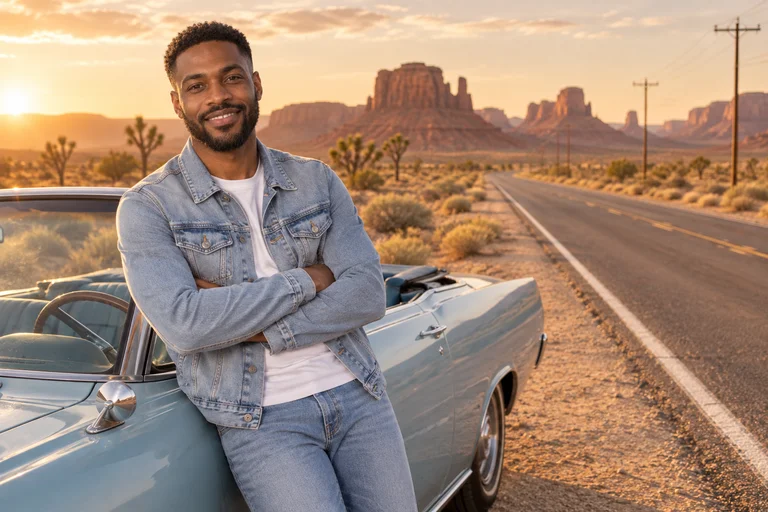 The Convertible – Desert Road Trip photoshoot