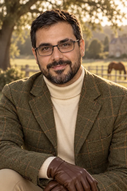 Rafael in the Equestrian Estate photoshoot
