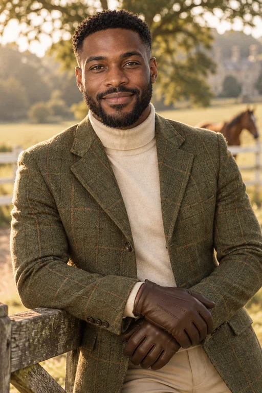 Marcus in the Equestrian Estate photoshoot