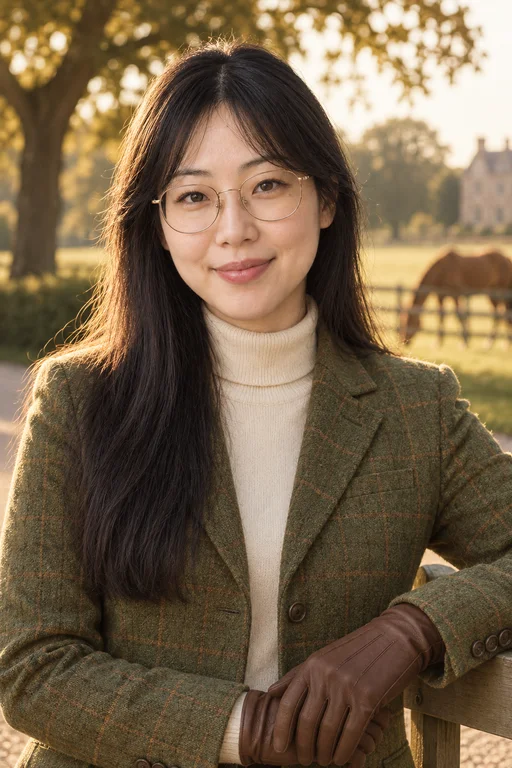 Hana in the Equestrian Estate photoshoot