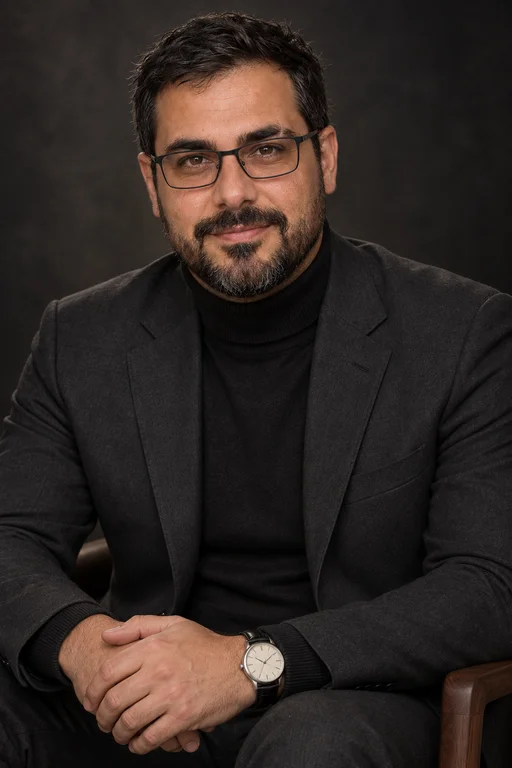 Rafael in the Executive Dark photoshoot