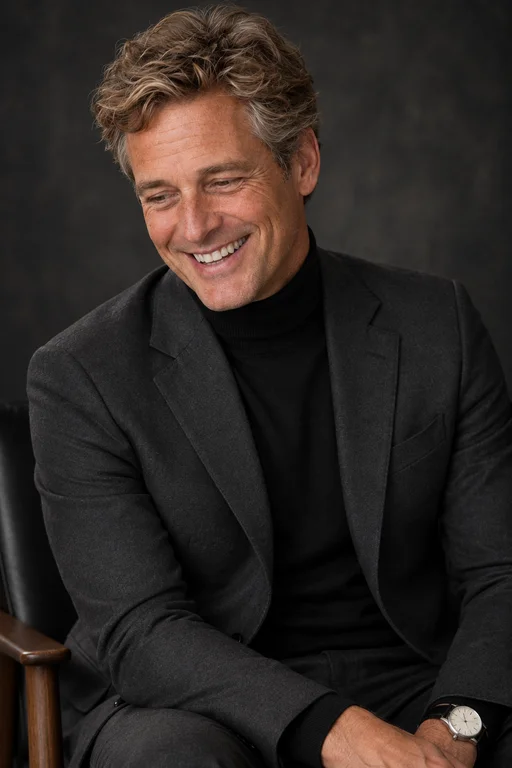 Unguarded Laugh – Executive Dark photoshoot