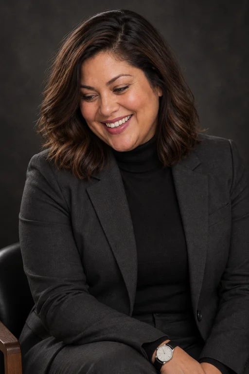 Unguarded Laugh – Executive Dark photoshoot