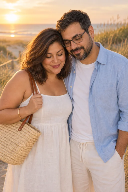 Golden Hour, Seite an Seite – Fotoshooting Goldener Strand
