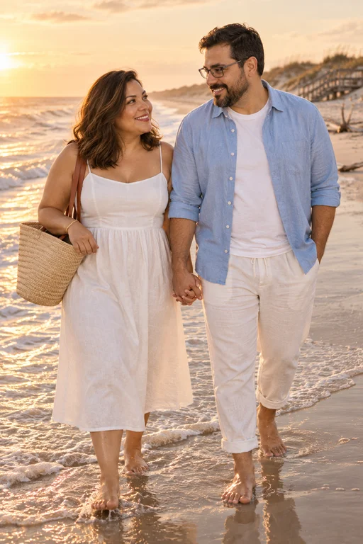 Hand in Hand Along the Water – Golden Beach photoshoot