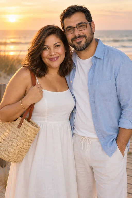Together at Sunset – Golden Beach photoshoot
