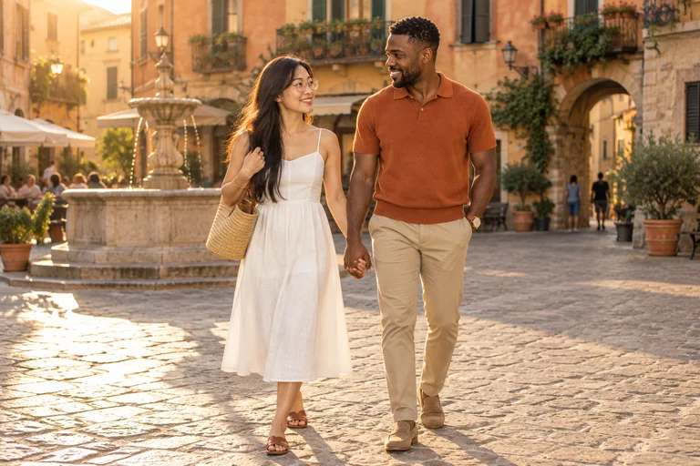 Across the Square – Golden Hour Streets photoshoot