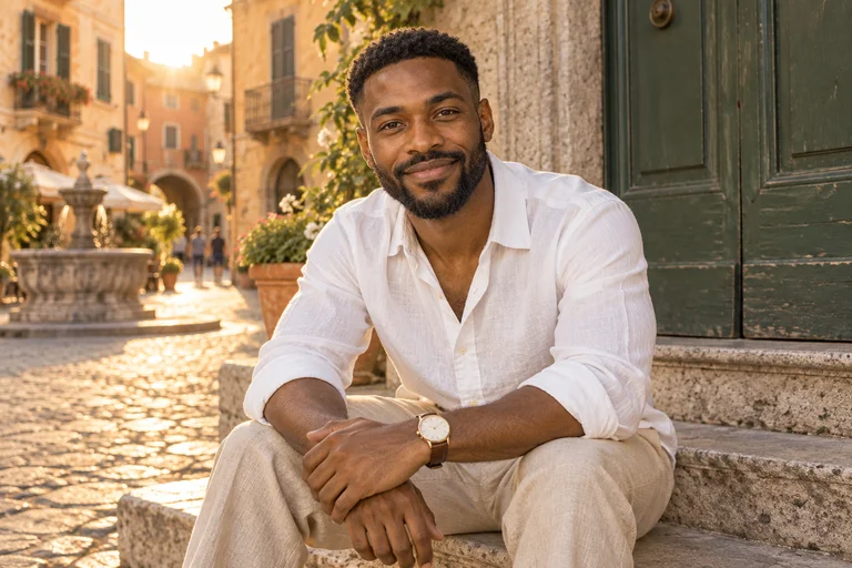 Doorway Steps – Golden Hour Streets photoshoot
