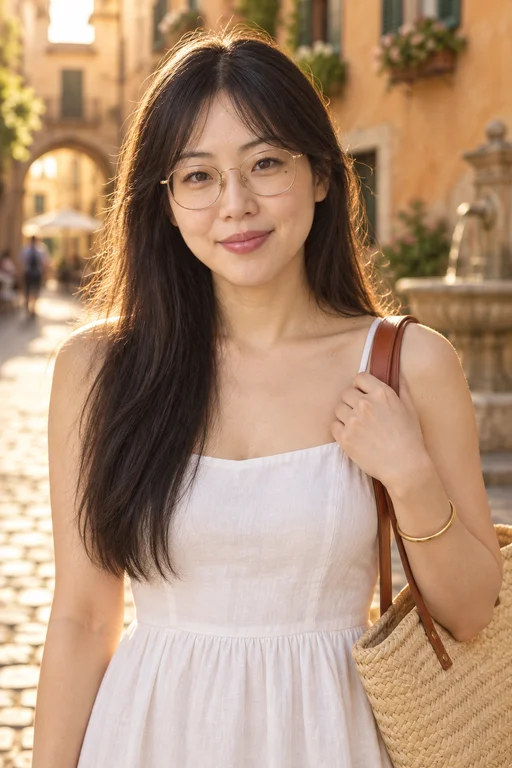 Hana in the Golden Hour Streets photoshoot