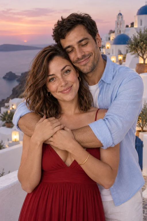 Dusk Embrace – Greek Island photoshoot