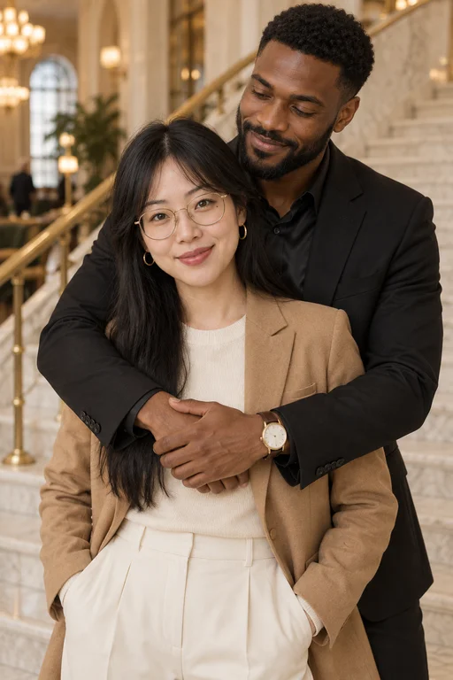 Staircase Embrace – Luxury Hotel photoshoot