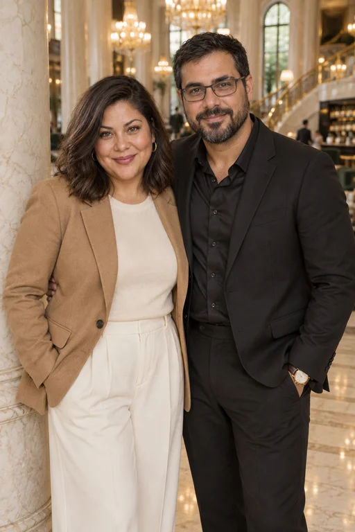 Together in the Lobby – Luxury Hotel photoshoot