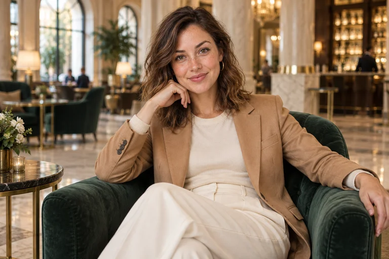 Velvet Armchair – Luxury Hotel photoshoot