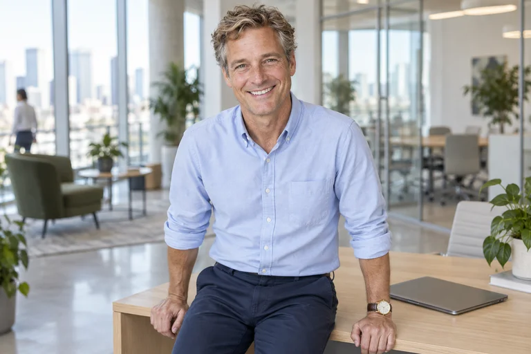Am Schreibtisch – Fotoshooting Modernes Büro