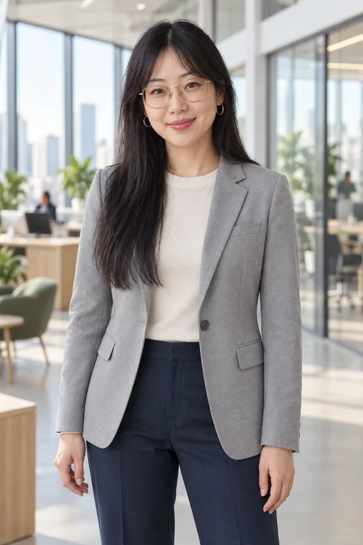 Chefpose von unten – Fotoshooting Modernes Büro