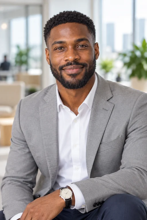 Marcus in the Modern Office photoshoot