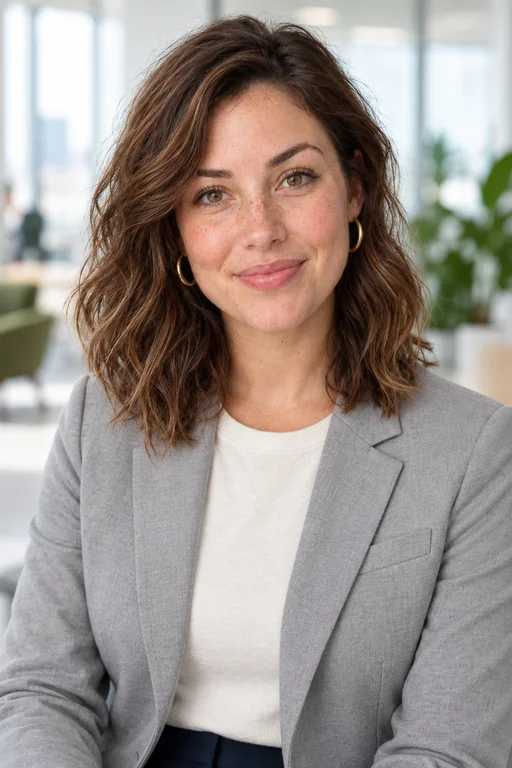 Sophie im Fotoshooting Modernes Büro