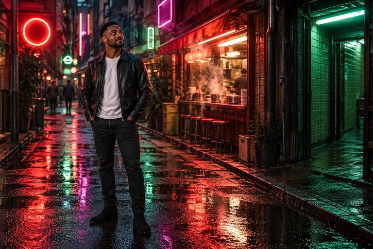 City at Night – Neon Noir photoshoot