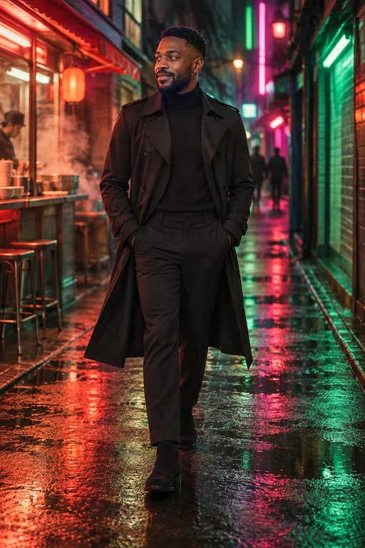 Nachtspaziergang – Fotoshooting Neon Noir
