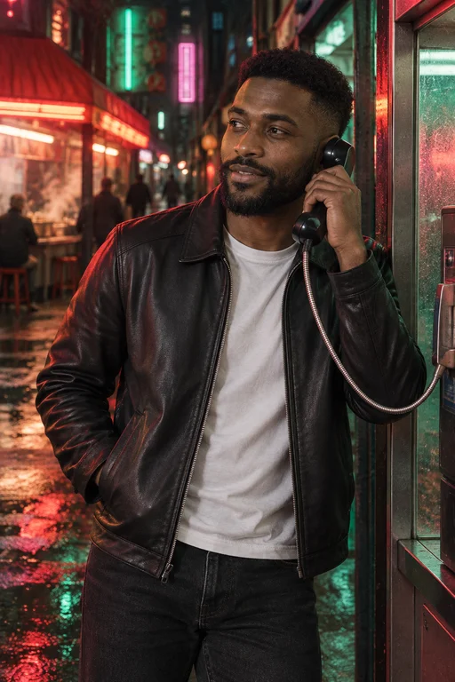 Payphone – Neon Noir photoshoot