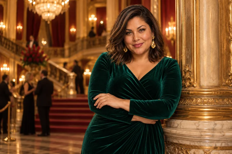 An der Säule – Fotoshooting Operngala