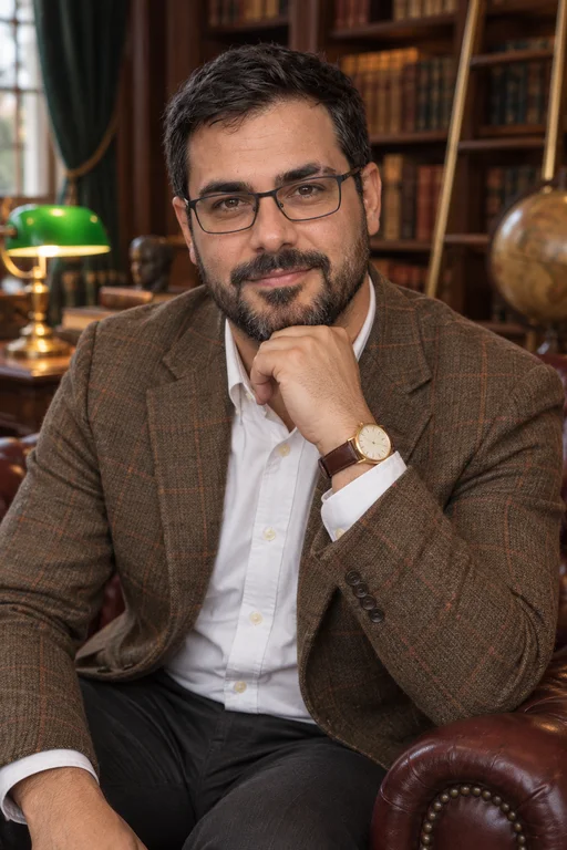 Rafael im Fotoshooting Privatbibliothek