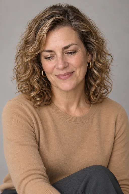 Sanft gesenkter Blick – Fotoshooting Studio-Porträt