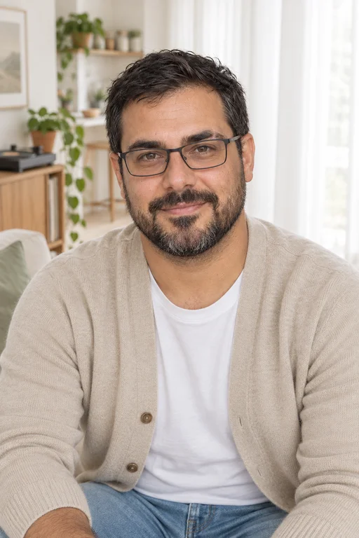 Rafael in the Sunday Apartment photoshoot
