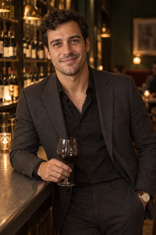 At the Zinc Bar – Wine Bar Evening photoshoot