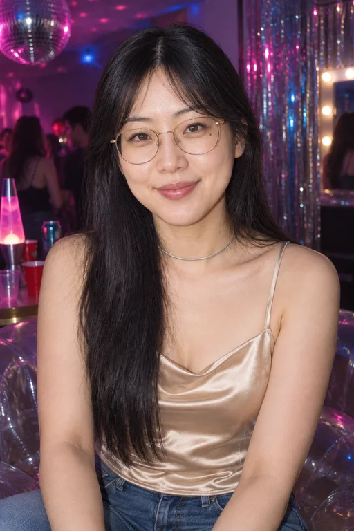 Hana im Fotoshooting Y2K Party