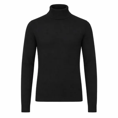 Roll-neck · Black
