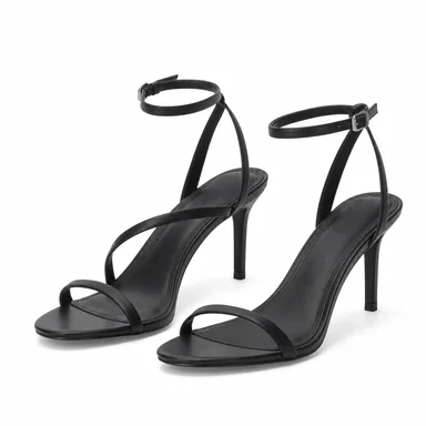 Strappy heels · Black