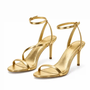 Strappy heels · Gold