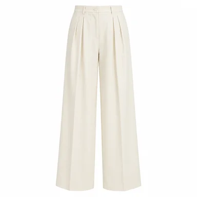 Wide-leg trousers · Cream
